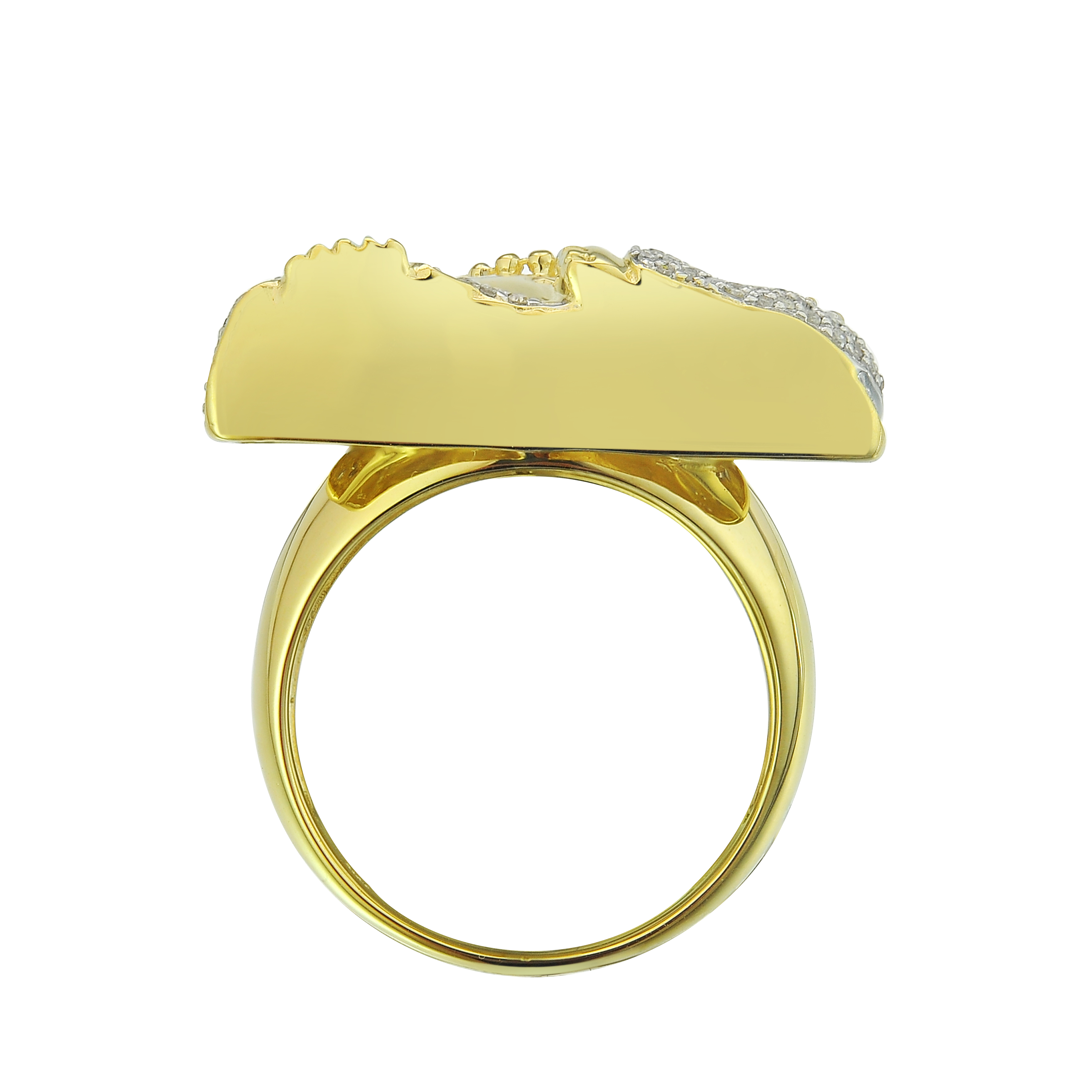 Diamond Buddha Ring 0.54 ct. 14K Yellow Gold